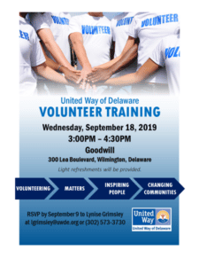 Volunteer Training Flier