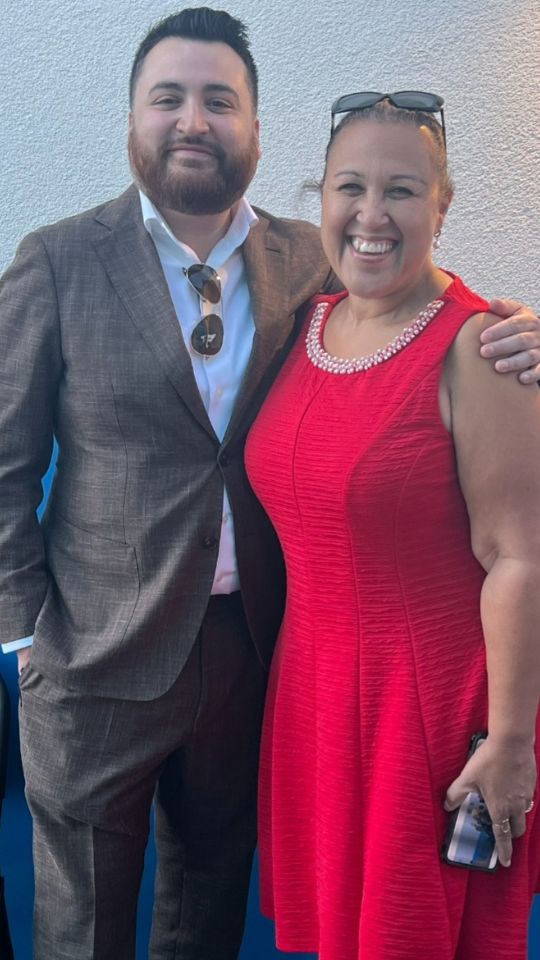 Jose Lopez, Vice-President of LACC Board and Laura Gendreau, United Way of Delaware