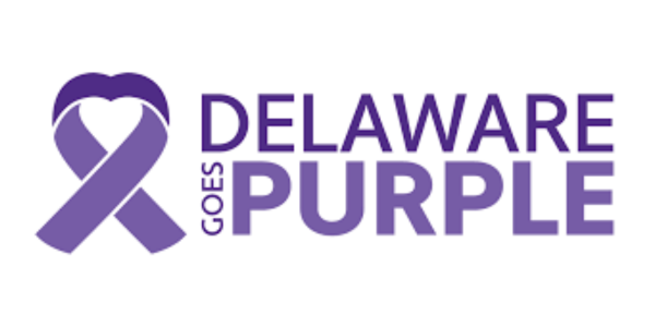 Delaware goes purple logo