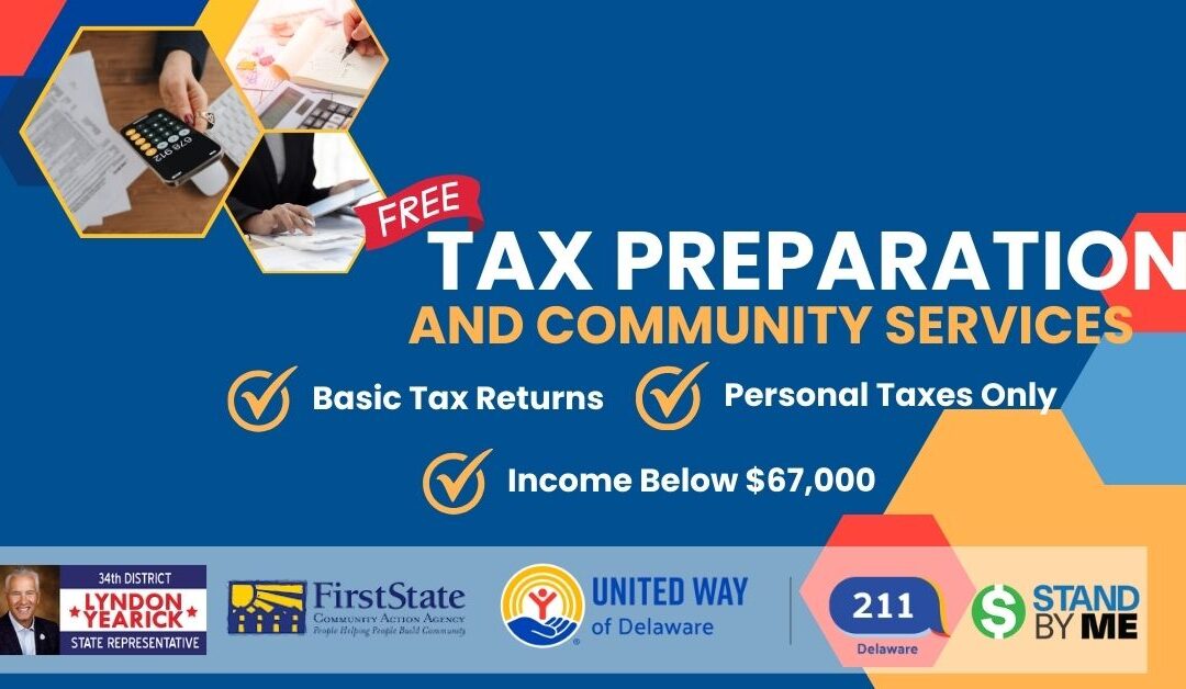 United Way of Delaware and Rep. Lyndon Yearick to hold Free Tax Preparation Events