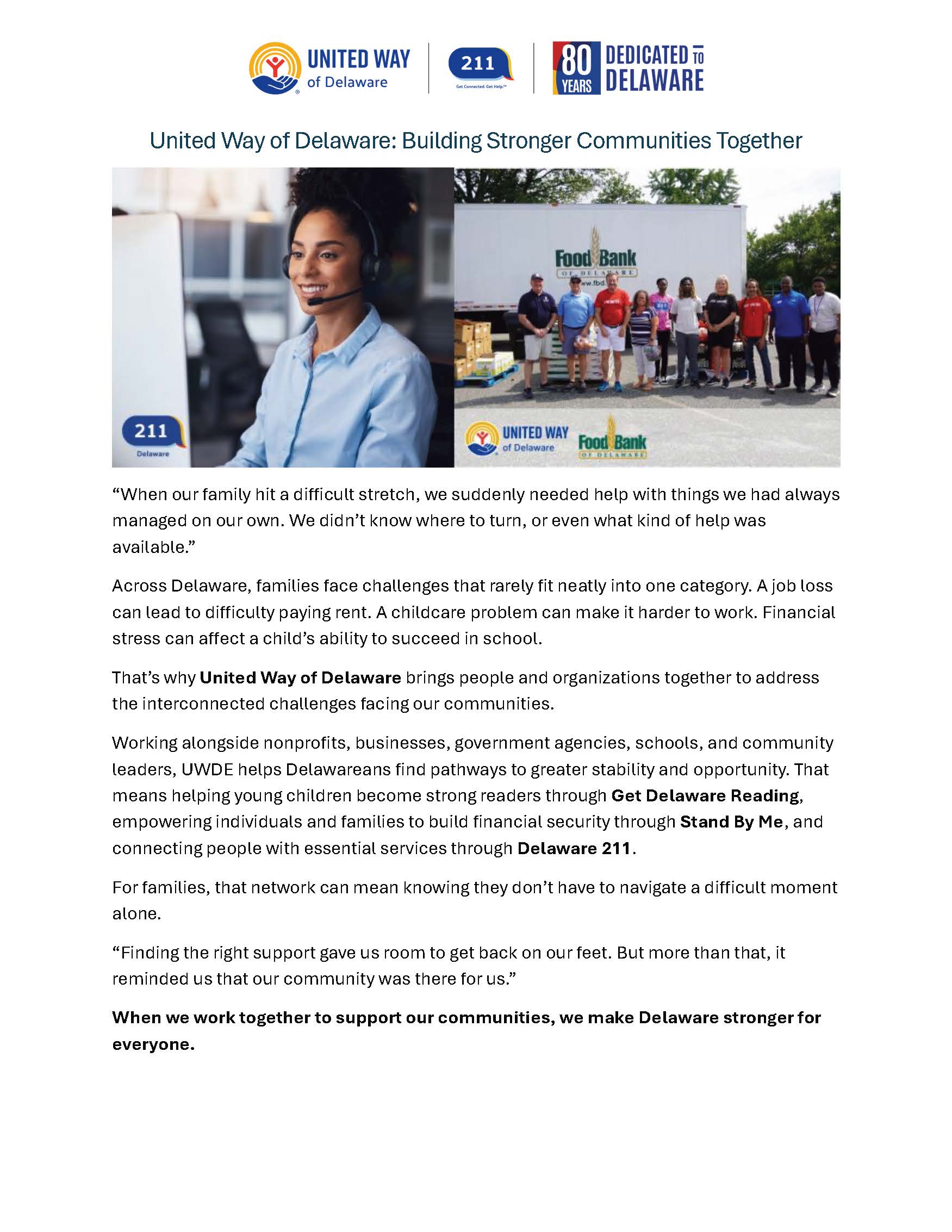 Impact Stories - Stronger Communities Impact Stories - Stronger Communities
